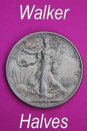 Silver walking liberty half dollars