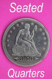 Silver seated liberty quarters